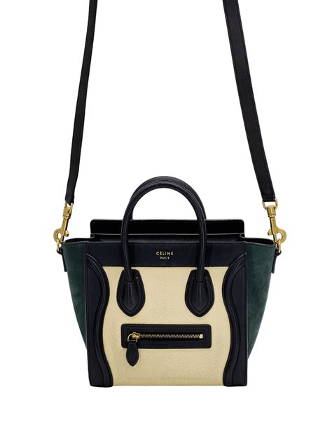 celine tricolor nano luggage bag